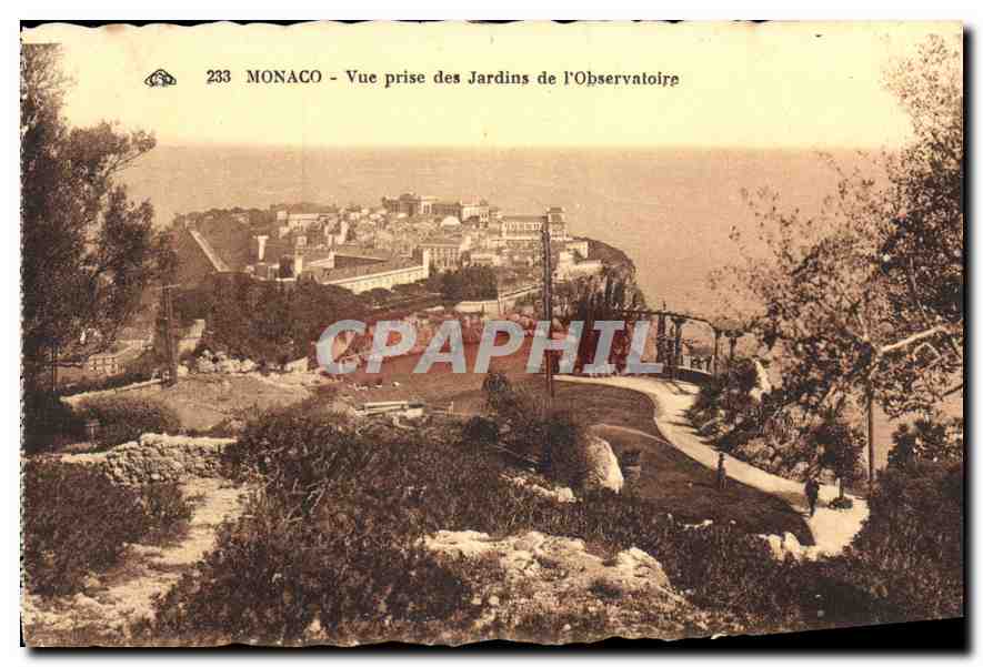 CPA Monaco Vue prise des Jardins de l'Observatoire 
