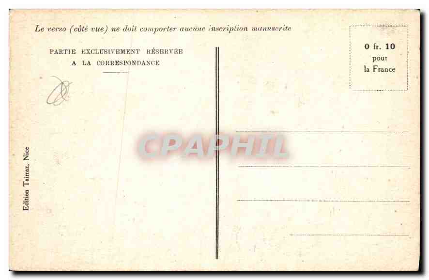 CPA Cote d'Azur Cannes La Plage et le Casino  — Rückseite