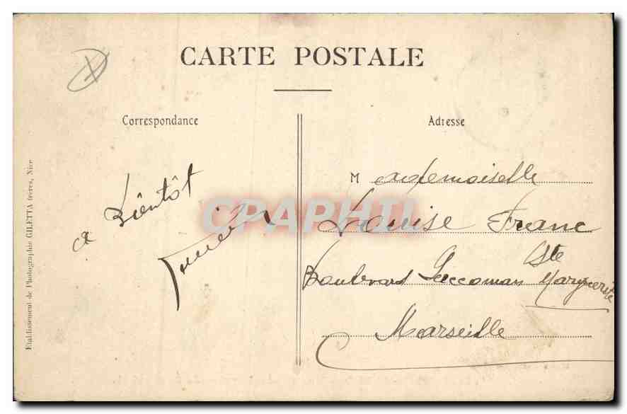 MONTE-CARLO — Vue générale prise de Beausoleil — Édition Gilletta, phot. Nice, n° 771 — Rückseite