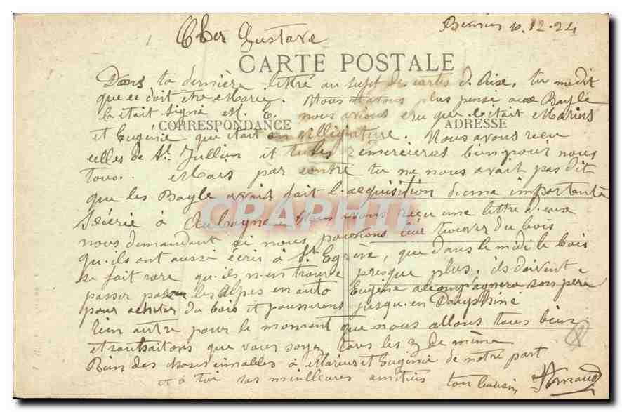 Bernin — La Cascade de Craponnoz — A.M. — Rückseite