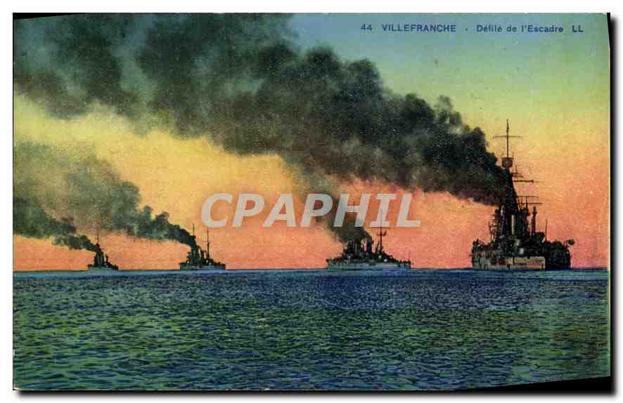CPA Villefranche Defile de l'Escadre 