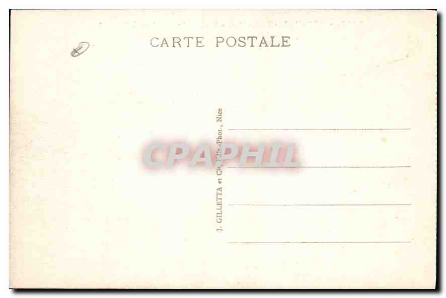 CPA Castillon A M Route de Menton a Sospel  — Rückseite