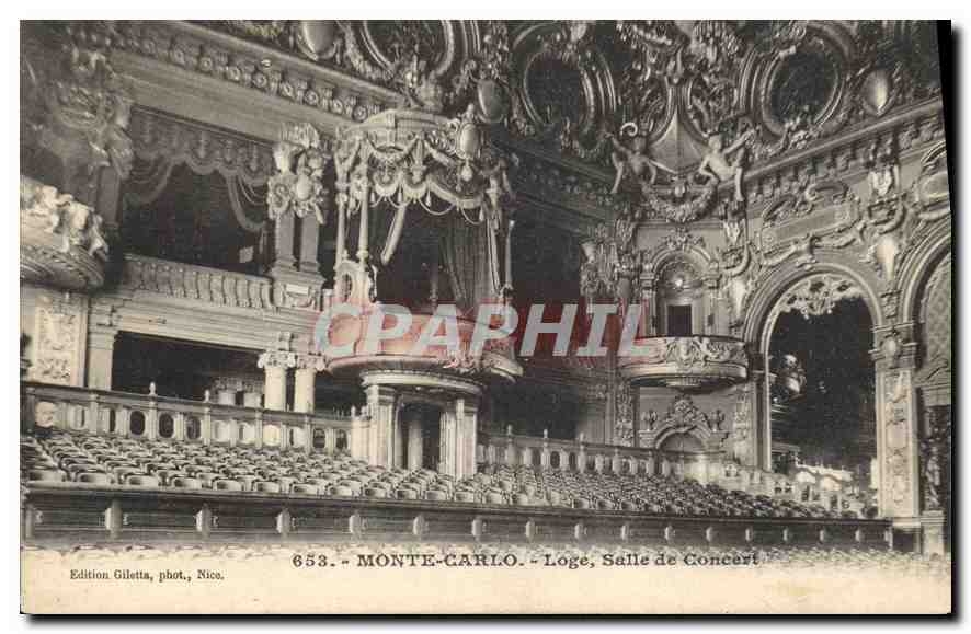 CPA Monte Carlo Loge Salle de Concert 
