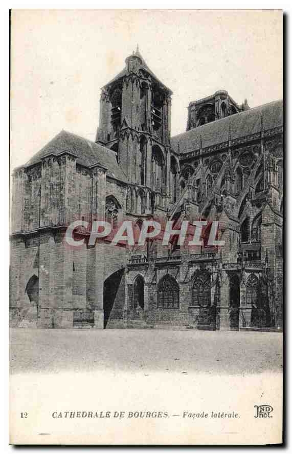 CPA Cathedrale de Bourges Facade laterale 