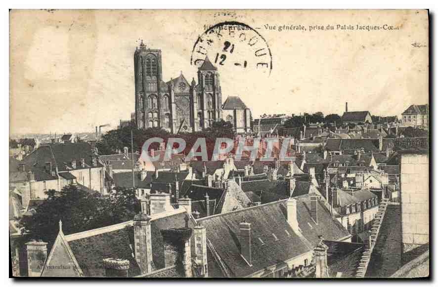 CPA Bourges vue generale prise du Palais Jacques Coeur 