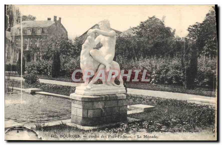 CPA Bourges jardin des Pres Fichaux la Menade 
