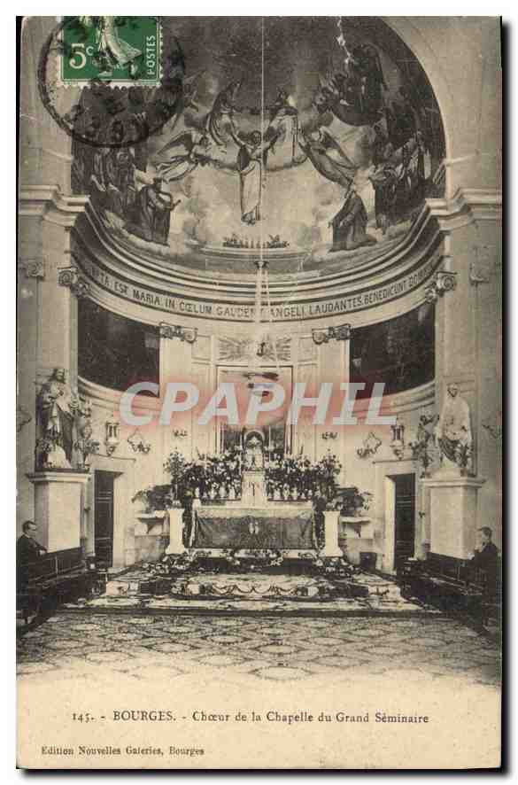 CPA Bourges choeur de la chapelle du grand Seminaire 