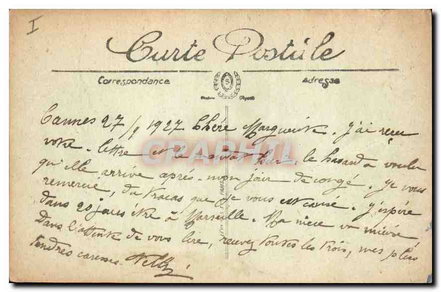 CPA L'Esterel pres Agay Obelisque du Mal Infernet et Roc de l'Eveque  — Rückseite