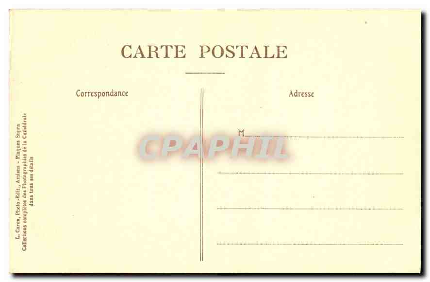 CPA Amiens cathedrale Stalles du Choeur le Maitre d'ecole Accoudoir  — Back