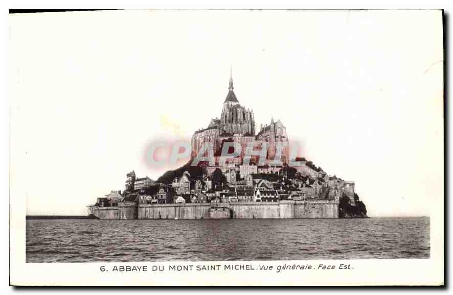 Abbaye du Mont Saint-Michel — Vue générale face est — édition des Monuments Historiques