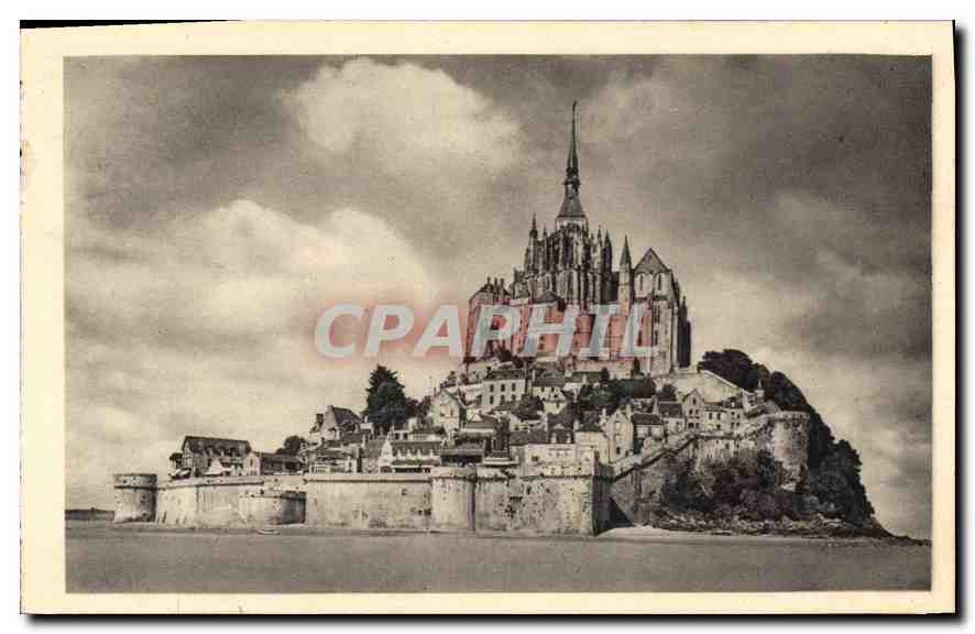 Mont Saint-Michel — Vue générale - Face Est — Serv. Commercial Monument Historiques, Paris