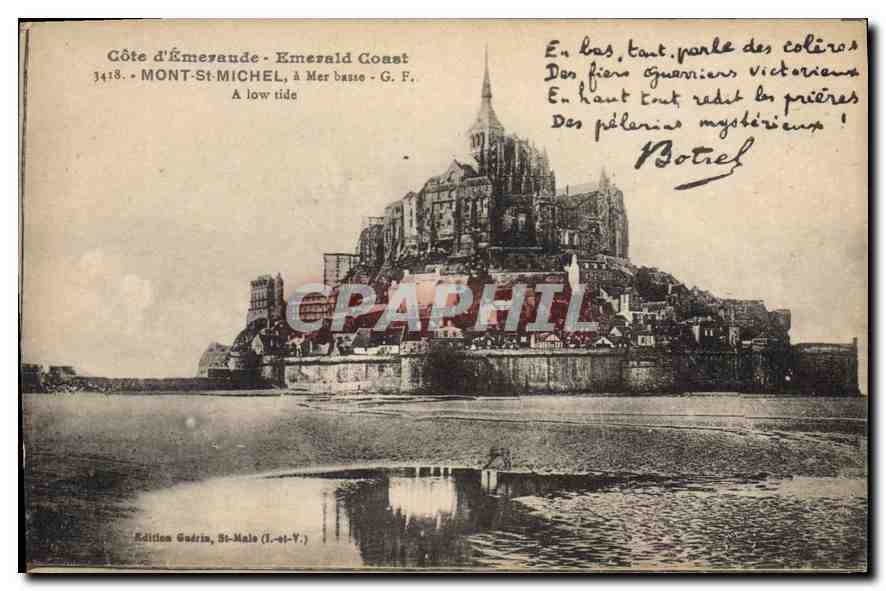 CPA Cote d'Emeraude Emerald Coast Mont St Michel a mer Basse Botrel