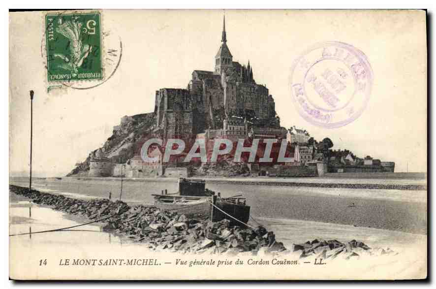 CPA Le Mont Saint Michel vue generale prise du Cordon Couenon 