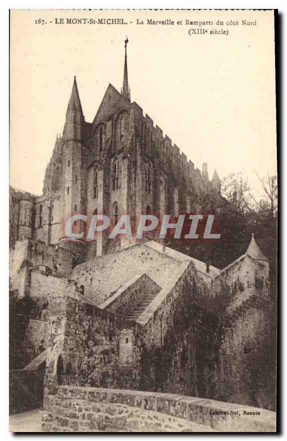 LE MONT-ST-MICHEL - La Merveille et Ramparts du côté Nord (XIIIe siècle) - Laurent-Nel, Rennes