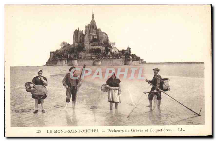 CPA Le Mont Saint Michel Pecheurs de Greves et Coquetieres 