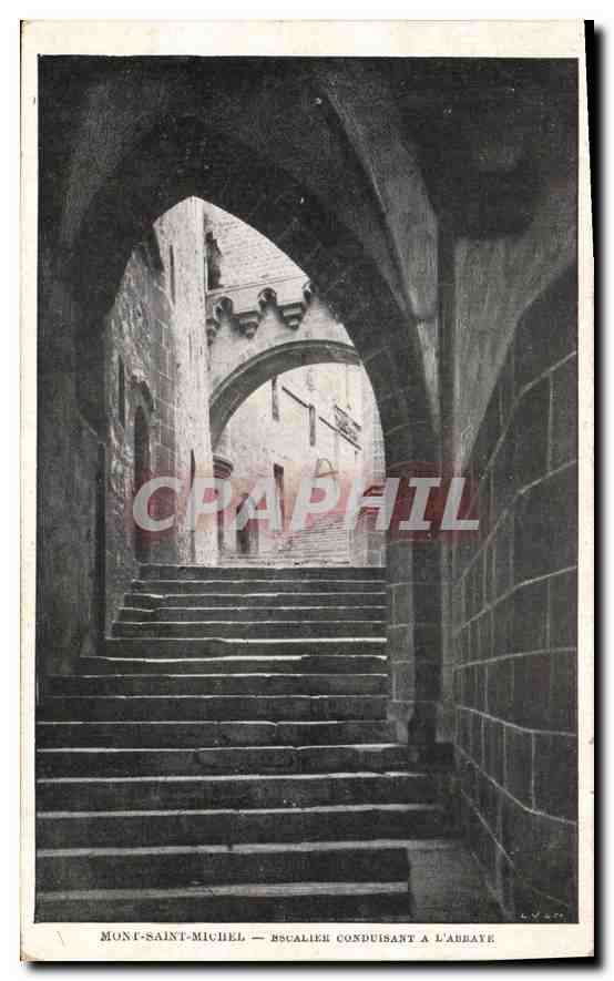 Mont-Saint-Michel — Escalier conduisant à l'abbaye