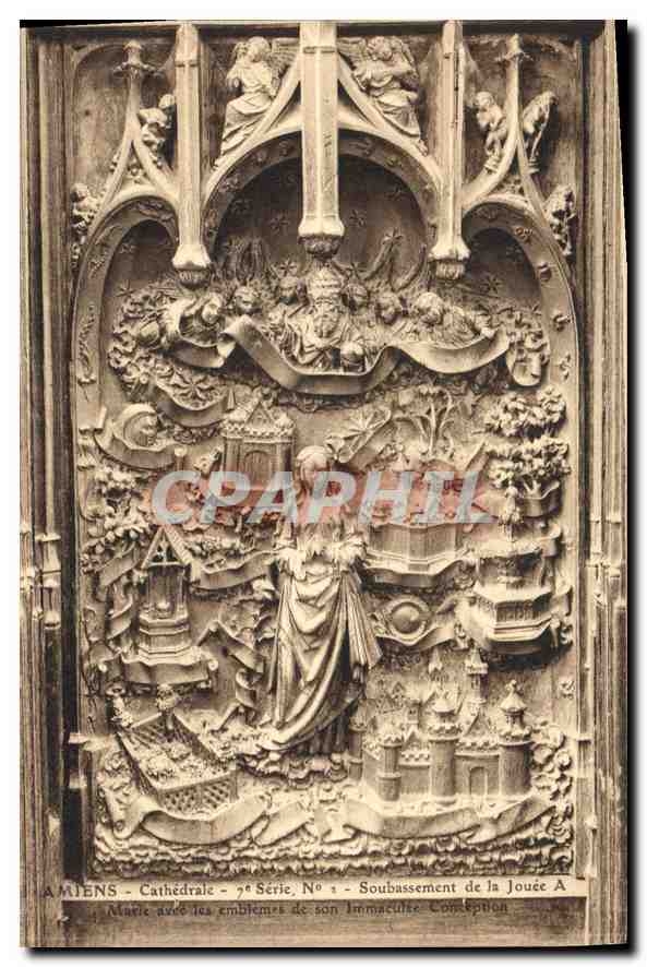 CPA Amiens Cathedrale Stalles du Choeur Soubassement de la Jouce A Marie 