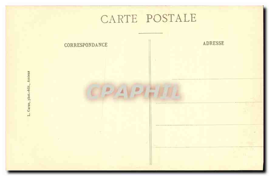 CPA Amiens Cathedrale Histoire de Saint Fermin Entree de Saint Fermin a Amiens  — Rückseite