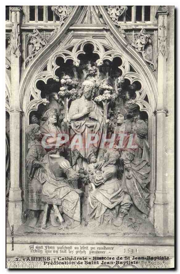 CPA Amiens Cathedrale Histoire de St Jean Baptiste Predication de Saint Jean Baptiste 