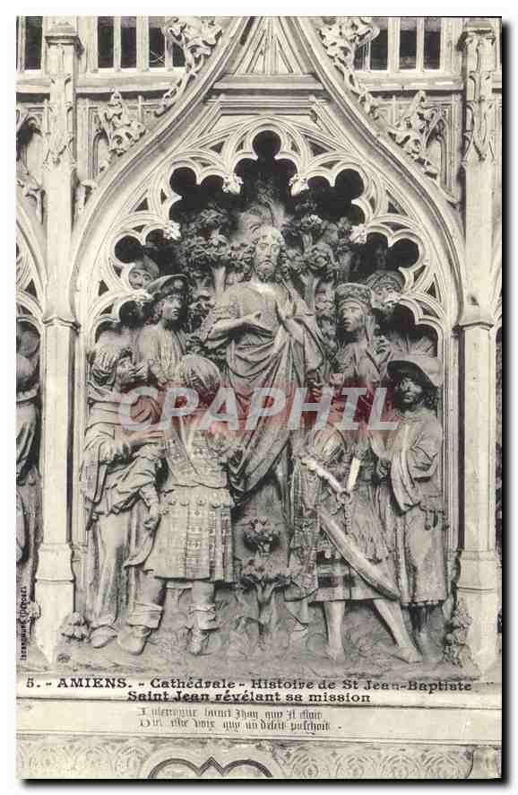Amiens - Cathédrale - Histoire de Saint Jean-Baptiste révélant sa mission — L. Caron, phot.-édit., Amiens (Dipos®)
