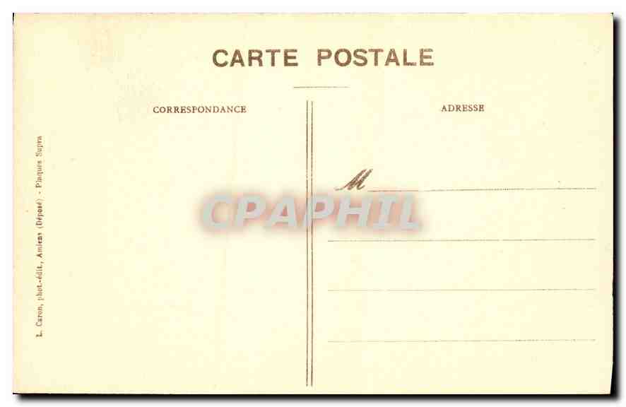 CPA Amiens Cathedrale Stalles du Choeur Un Sot tenant au Faucon  — Back