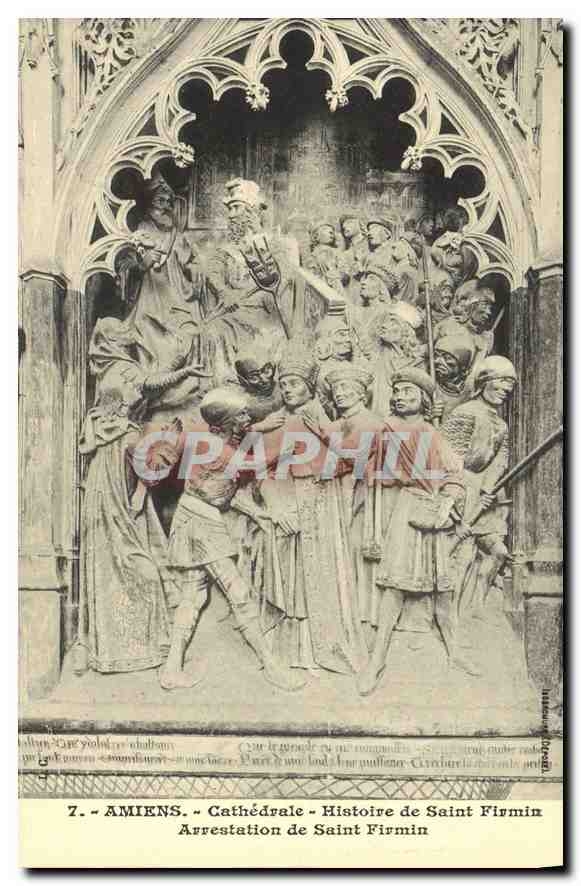 CPA Amiens Cathedrale Histoire de St Firmin Arrestation de Saint Firmin 