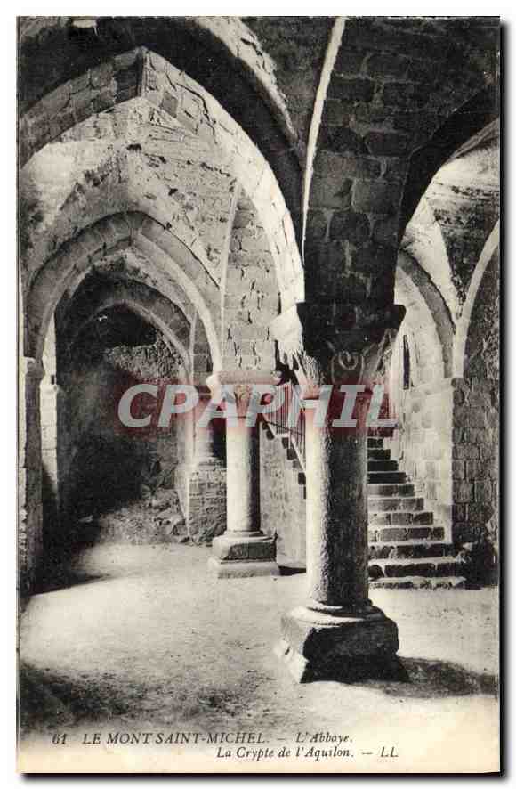 CPA Le Mont Saint Michel l'Abbaye La Crypte de l'Aquislon 