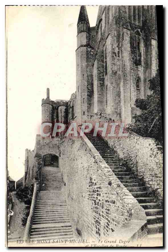 CPA Le Mont Saint Michel Le Grand Degre 