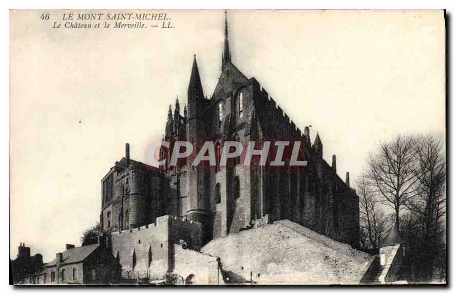 CPA Le Mont Saint Michel Le Chateau et la Merveille 