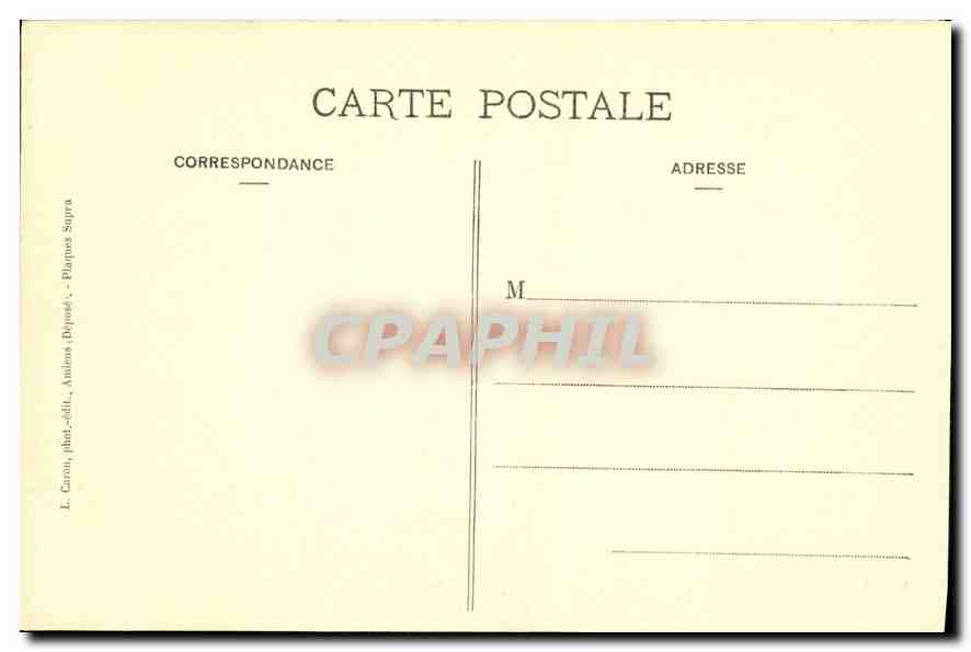 CPA Amiens Cathedrale Stalles du Choeur Jeune fille caressant un chien  — Back