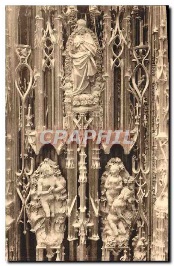 CPA Amiens Cathedrale Stalles du Choeur 