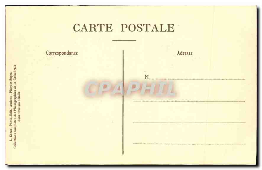CPA Amiens Cathedrale Stalles du Choeur Frise du Dorsal  — Back