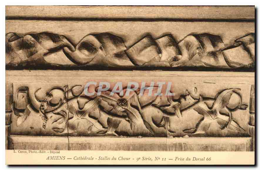 CPA Amiens Cathedrale Stalles du Choeur Frise du Dorsal 