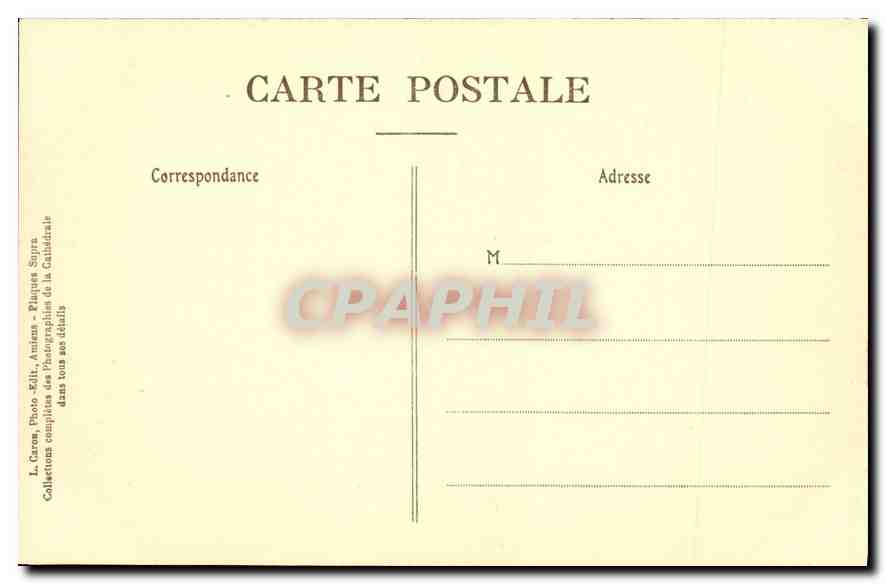 CPA Amiens Cathedrale Stalles du Choeur Frise du Dorsal  — Back