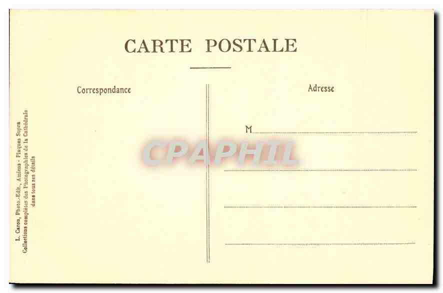 CPA Amiens Cathedrale Stalles du Choeur Frise du Dorsal  — Rückseite
