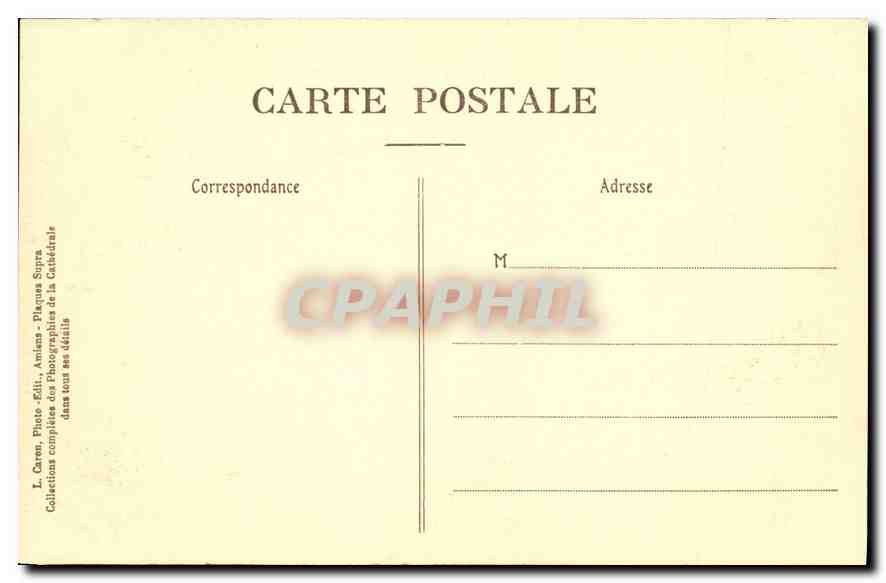 CPA Amiens Cathedrale Stalles du Choeur Frise du Dorsal  — Rückseite