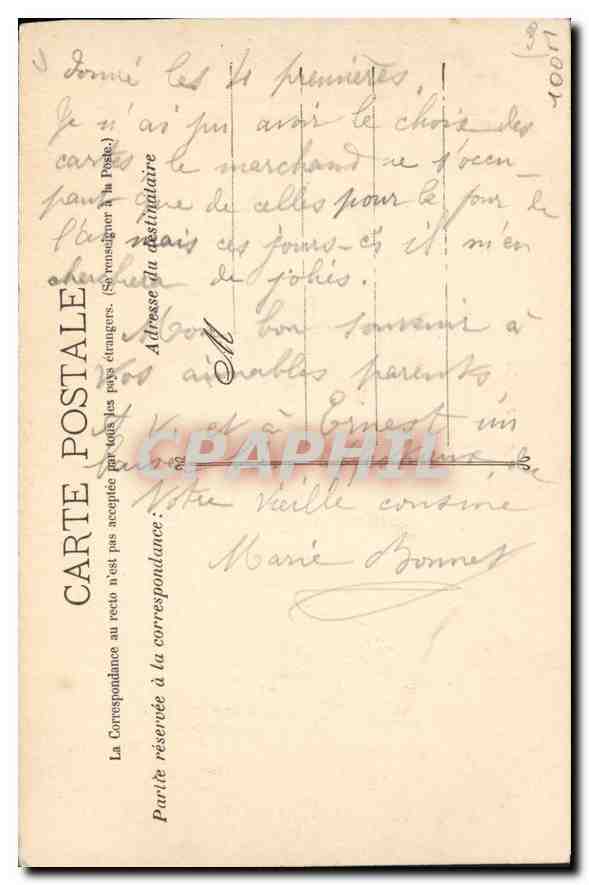 CPA Marseille Vue Generale  — Verso
