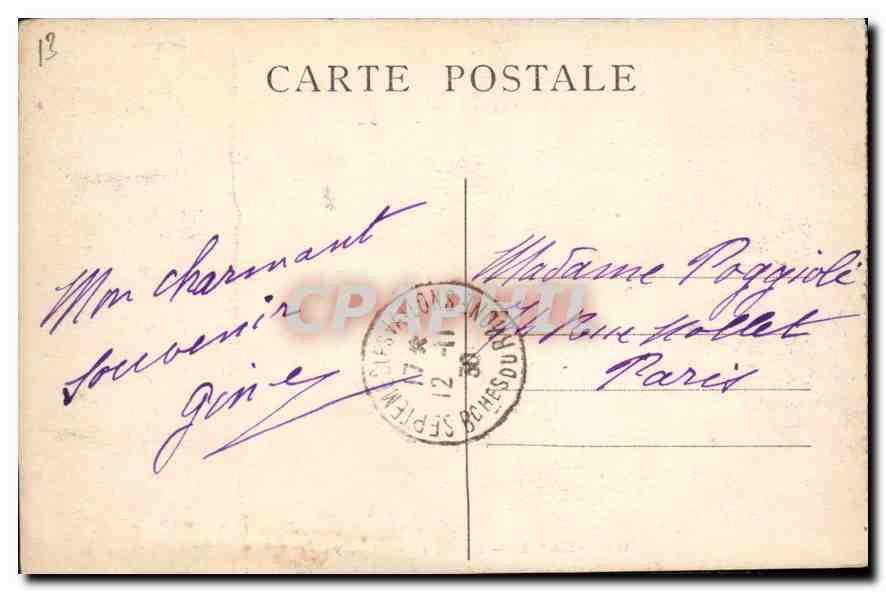 CPA Marseille l'Anse de Maidorme  — Verso