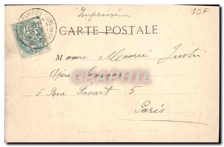 CPA Marseille Le Port St Jean  — Verso
