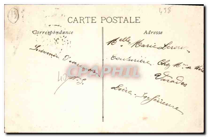 CPA Marseille Chateau  — Verso