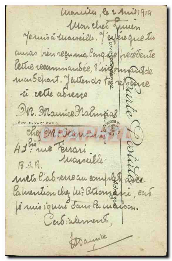 CPA Marseille Le Chateau d'If Francois I  — Verso