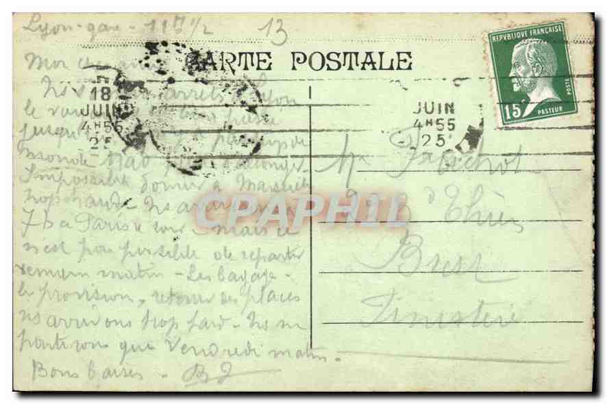 CPA Marseille Le Palais Longchamp  — Rückseite