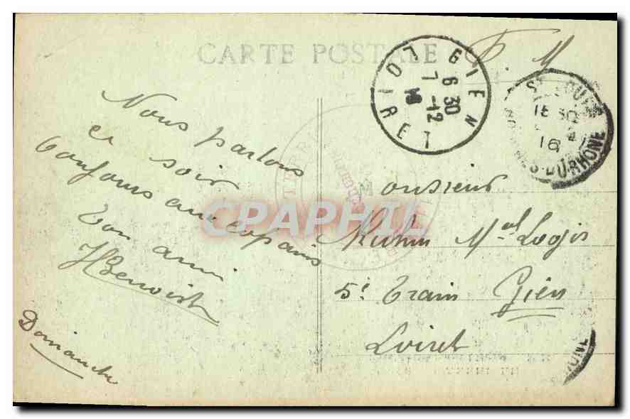 CPA Marseille La Rue de la Republique  — Rückseite