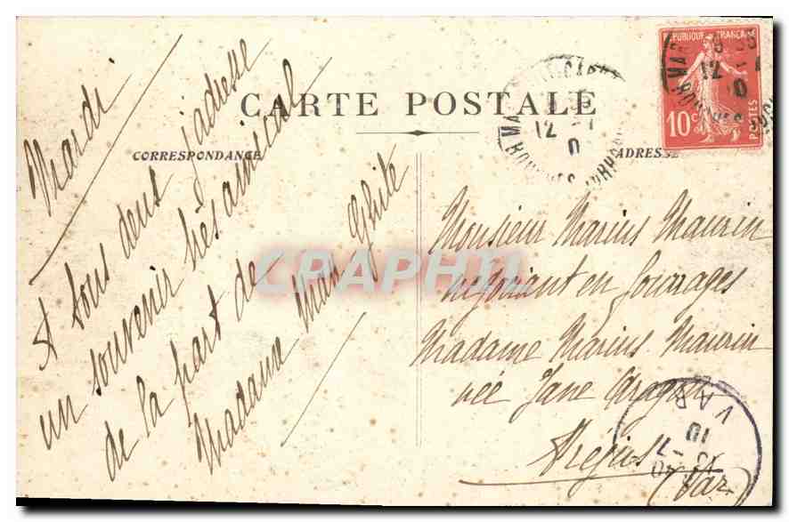 CPA Marseille Perspective des Allees de Meilhan et des Capucines  — Rückseite