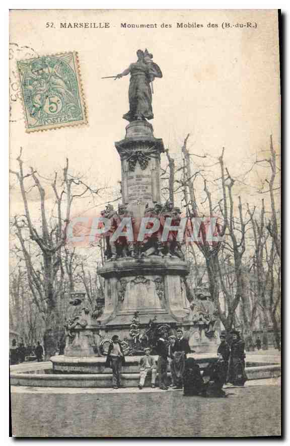 CPA Marseille Monument des Mobiles des B du R 