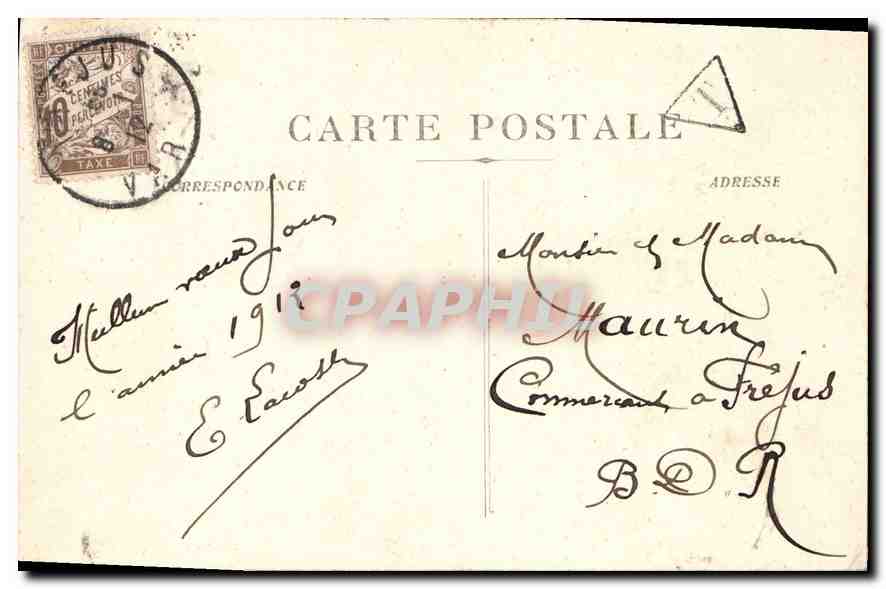 CPA Marseille Fontaine Cantini  — Rückseite