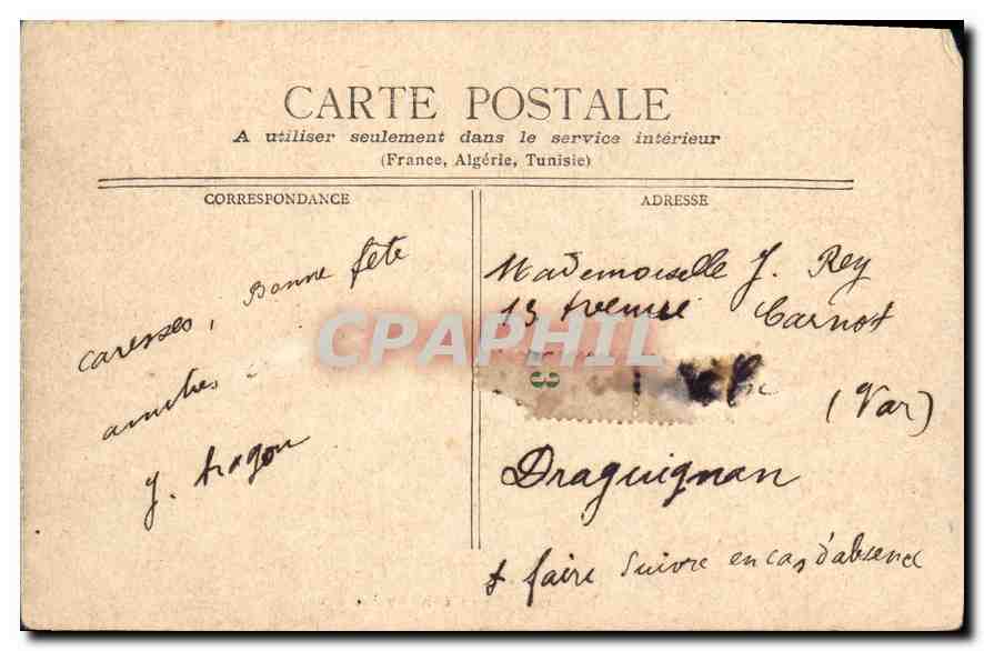 CPA Marseille Le Roubion  — Verso