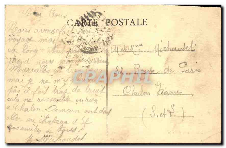 CPA Marseille Le Gual des Belges  — Rückseite