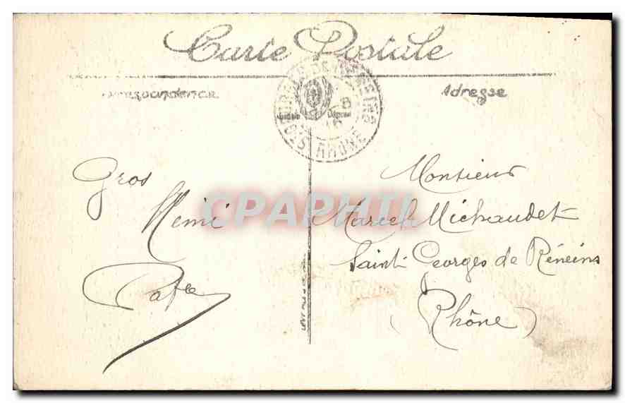 CPA Marseille l'Entree de la Cannebiere  — Rückseite