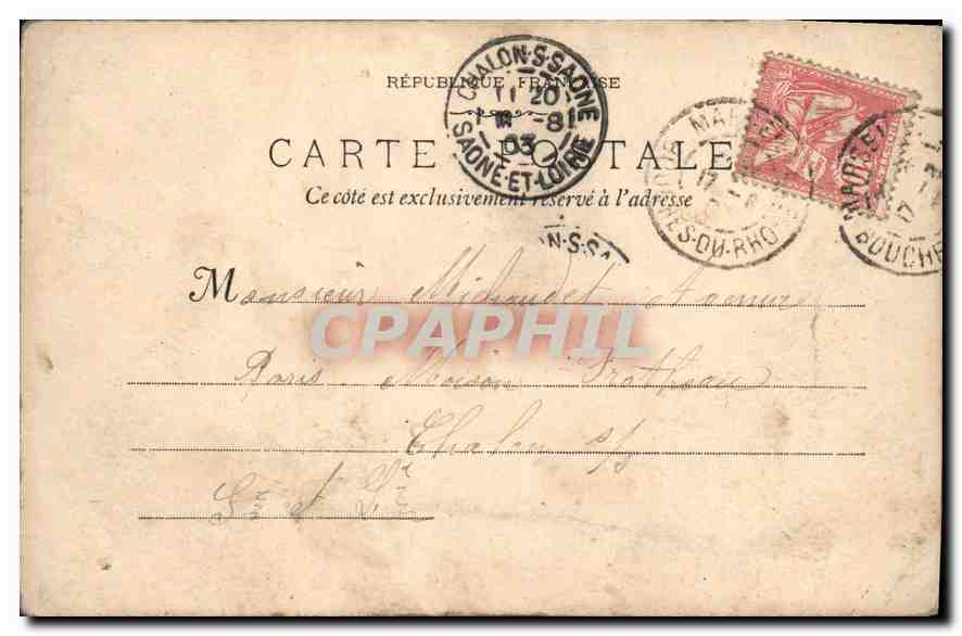 CPA Marseille Le Vieux N D de la Garde  — Rückseite